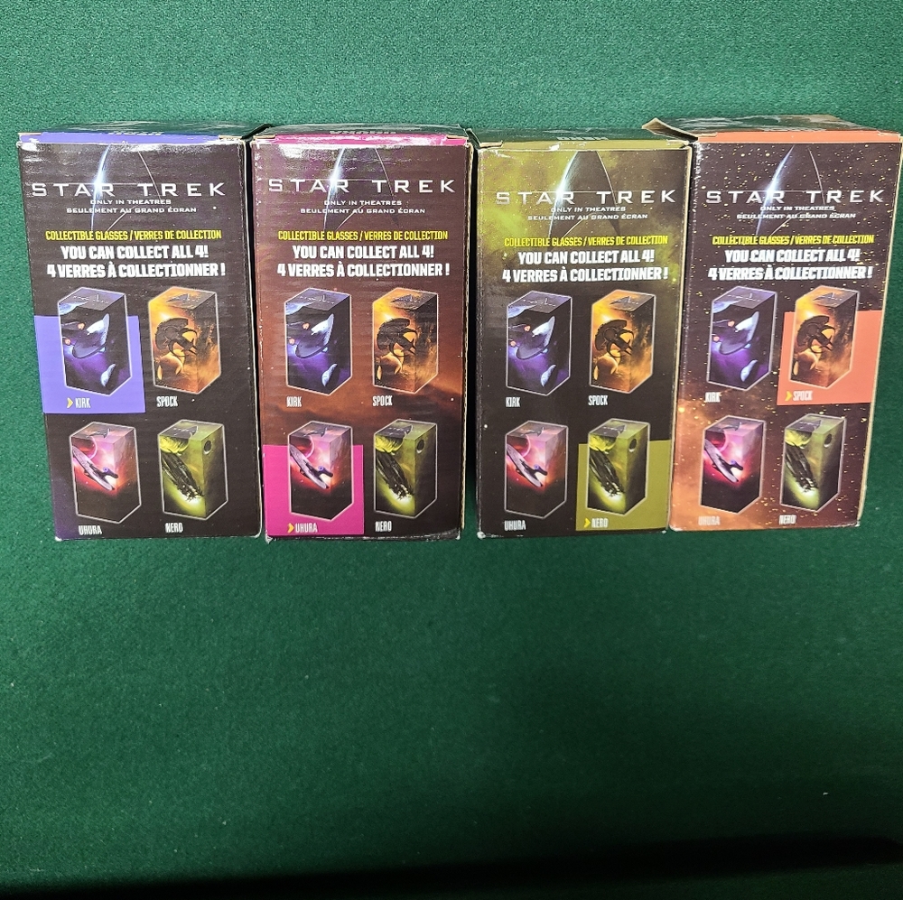 Set of 4 Star Trek glass tumblers. New. - Picture 4 of 7